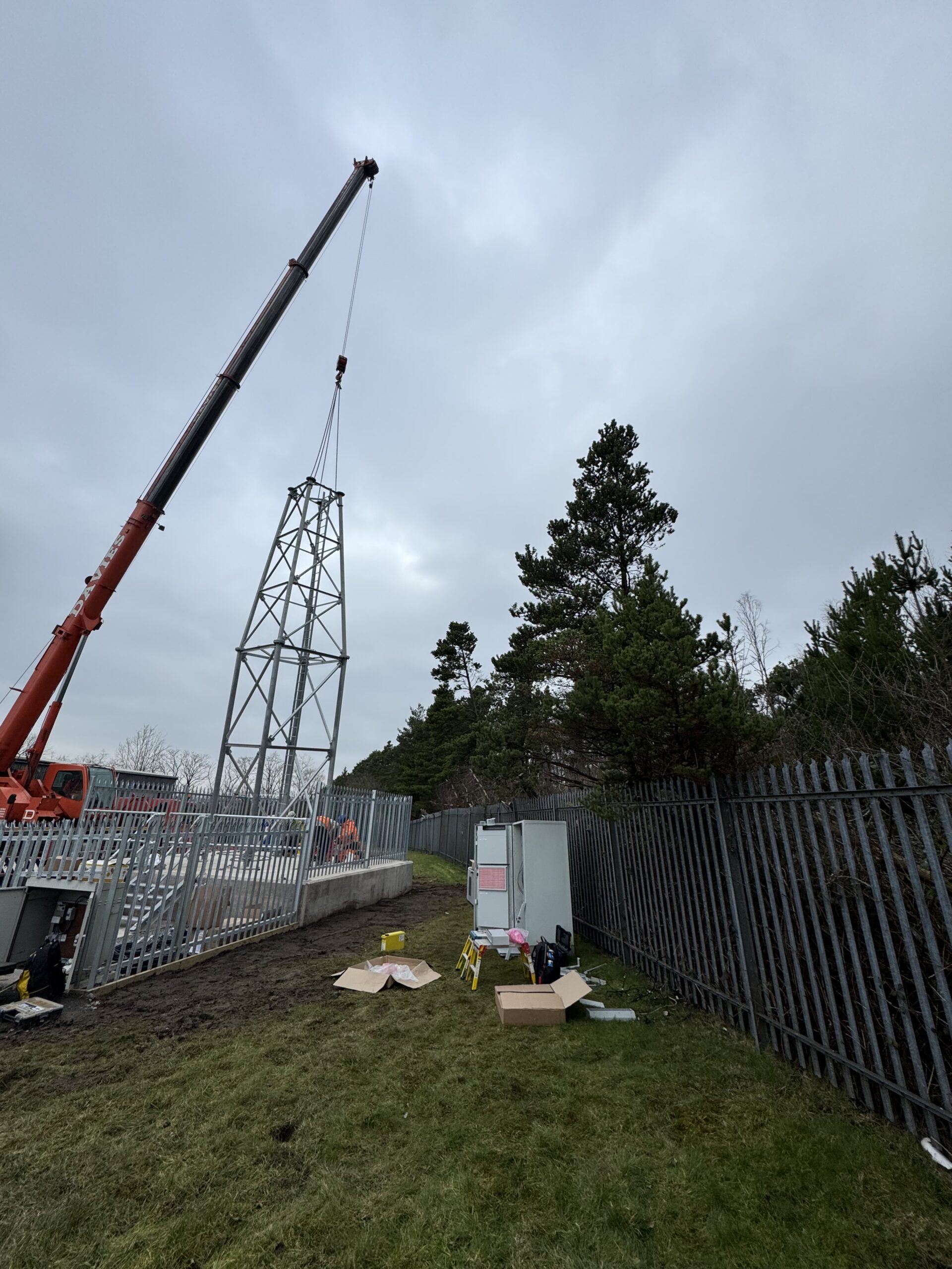 Support for installation of new cell site.
